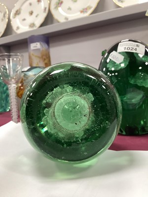 Lot 1025 - A Late XIX Century Green Glass Dump...