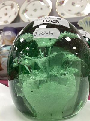 Lot 1025 - A Late XIX Century Green Glass Dump...