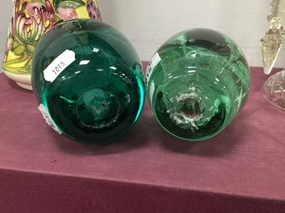 Lot 1015 - Two Late XIX Century Green Glass Dump...