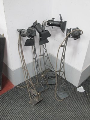 Lot 1583 - Set of Four Industrial Style Spot Lights, each...