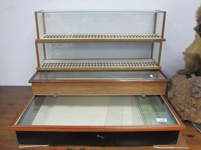 Lot 1638 - Two Wall Display Cases, with glass shelves,...
