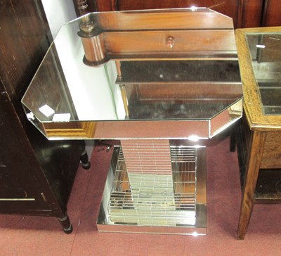 Lot 1513 - A 1930's Art Deco Mirrored Glass Coffee Table,...