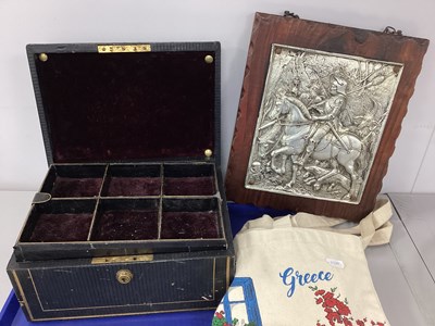 Lot 1316 - A XX Century Velvet Lined Jewellery...