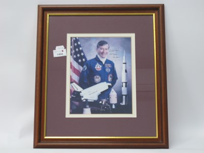 Lot 1404 - Apollo 16, Astronaut John Young, signed image...