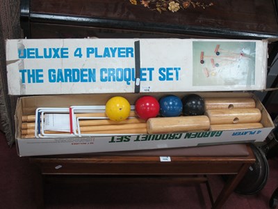 Lot 1518 - Croquet Set - four mallets and balls, six...