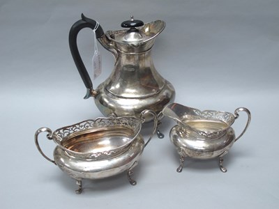 Lot 11 - Viners; A Hallmarked Silver Art Deco Three...
