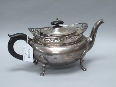 Lot 9 - A Hallmarked Silver Art Deco Coffee Pot, SH &...