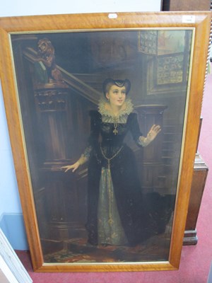 Lot 1446 - After Gabriel Ferrier print of a medieval lady.