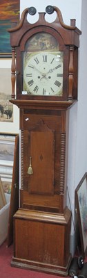 Lot 1457 - XIX Century Oak and Mahogany Longcase clock,...