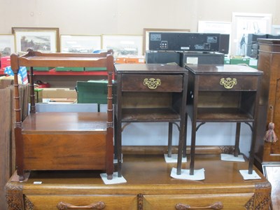 Lot 1469 - Mahogany Tidy Unit, with two drawers and...