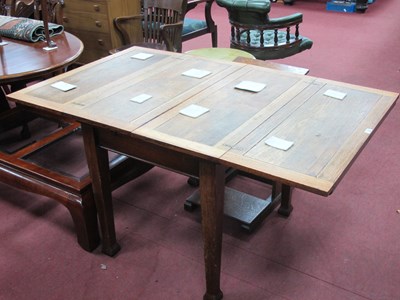 Lot 1494 - 1920's Oak Fold Over Kitchen Table, with...