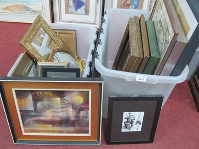 Lot 1445 - Quantity of Prints, Mirrors:- Two Boxes.
