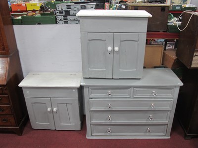 Lot 1486 - XIX Century Painted Chest of Drawers, with two...