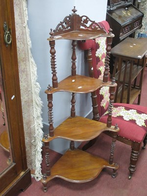 Lot 1481 - XIX Century Stained Mahogany Watnot, with...