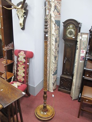 Lot 1531 - An Early XX Century Standard Lamp, with spiral...