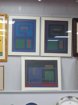 Lot 1409 - Ken Hutchinson (Hereford Artist) Abstracts in...