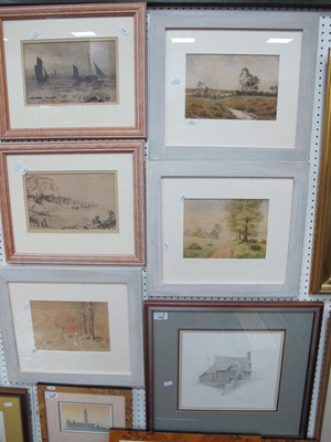 Lot 1450 - Three Early XX Century Watercolours, Country...