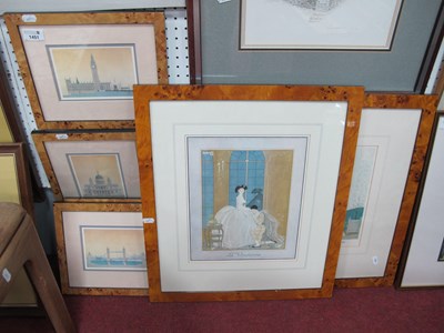 Lot 1451 - Two Fashion Prints and Four London Scene...