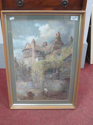 Lot 1411 - A. Wilson, Children Playing With Model Yacht...