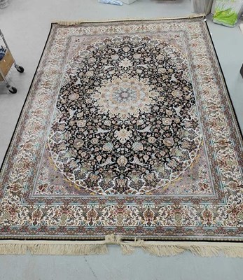 Lot 1538 - Khatereh Tassled Cotton Rug, allover heavily...