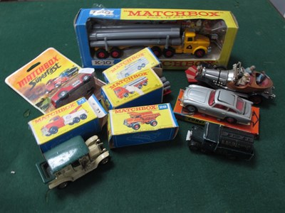 Lot 377 - Ten diecast model vehicles by Matchbox, Corgi...