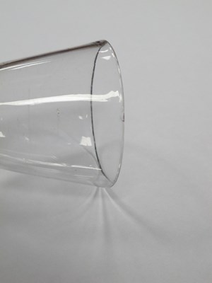 Lot 1004 - A XIX Century Wine Glass, the ogee bowl raised...