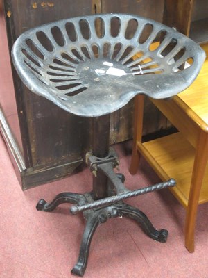 Lot 1513 - Cast Iron High Chair, with tractor seat and...