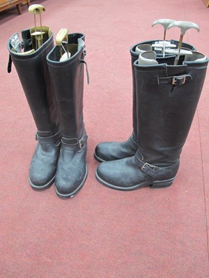 Lot 1382 - Chippewa, two pairs of black leather...