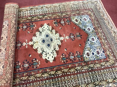 Lot 1541 - Middle Eastern Wool Rug, with geometric...