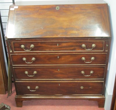 Lot 1479 - An XVIII Century Mahogany Bureau, with fall...