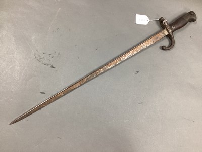 Lot 484 - XIX Century French Model 1874 Gras Bayonet,...