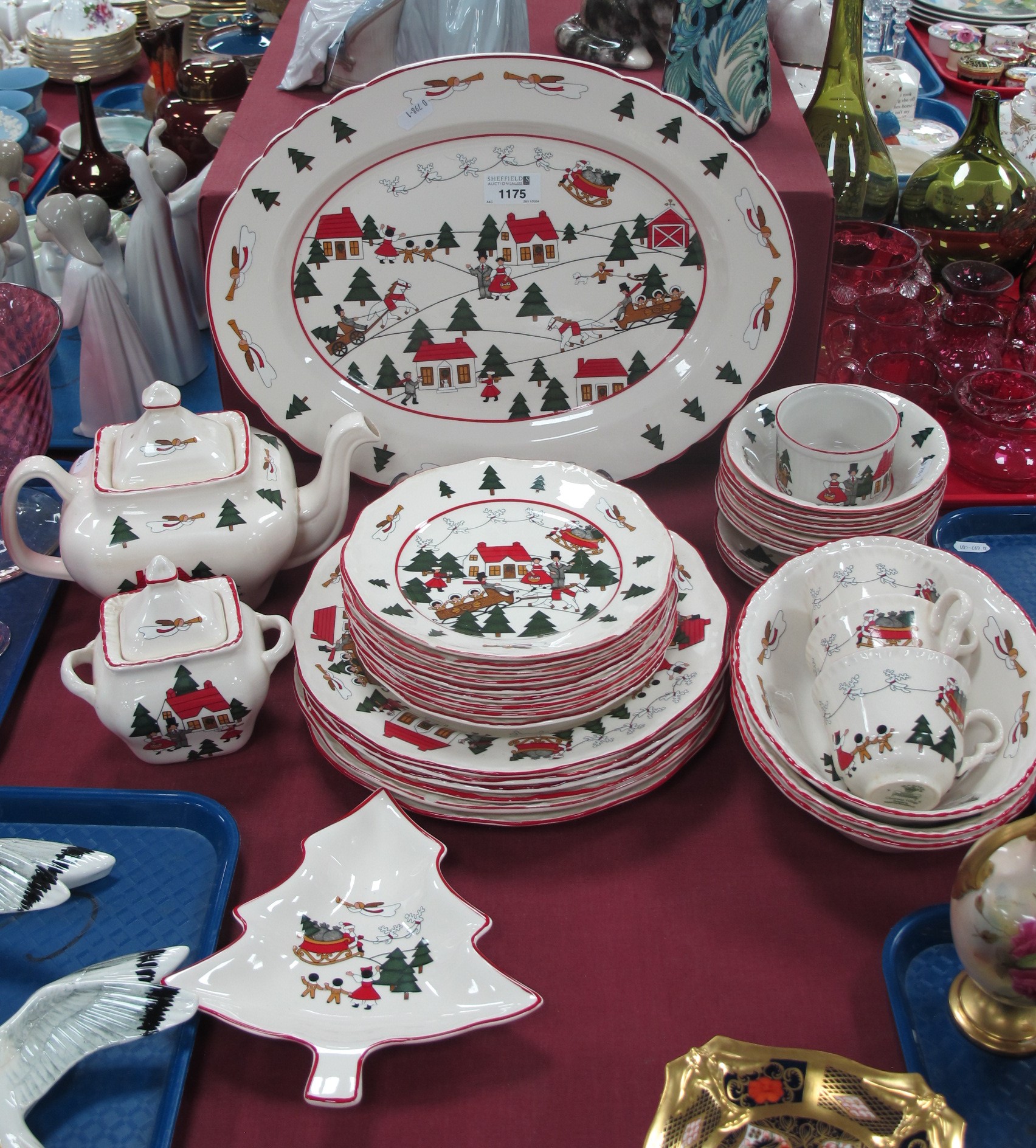 Lot 1175 - Mason's 'Christmas Village' Dinner Ware,