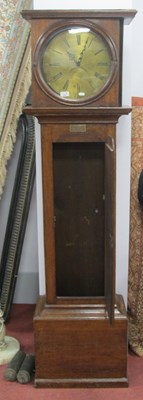 Lot 1540 - Late XVIII Century Oak Brass Dial Longcase...