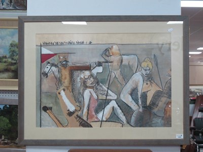 Lot 1437 - Mid XX Century School, Nudes and Horses,...
