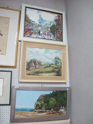 Lot 1420 - F. Aldridge, Beach Scenes with Steep Cliff,...