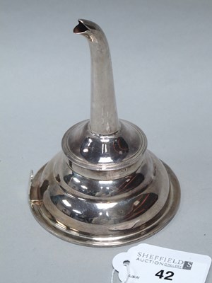 Lot 42 - A Vintage Hallmarked Silver Wine Funnel and...
