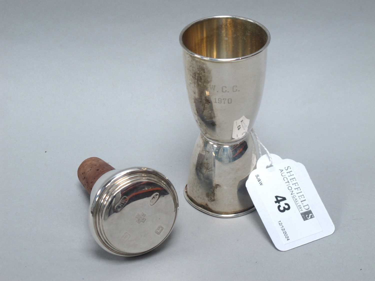 Lot 43 - Gorham; A Double Jigger Drinks Measurer, of...