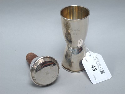 Lot 43 - Gorham; A Double Jigger Drinks Measurer, of...