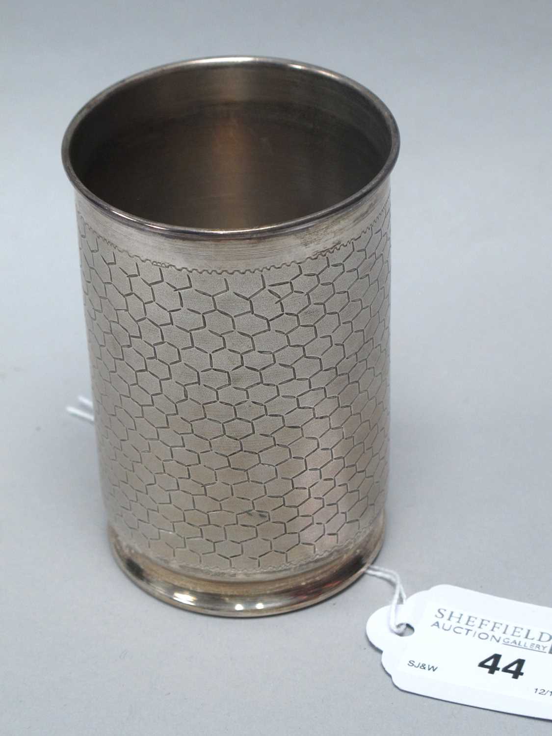Lot 44 - A Geometrical Tumbler, with chased hexagonal...