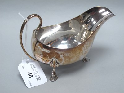 Lot 48 - A Hallmarked Silver Sauce Boat, SB&SLtd,...