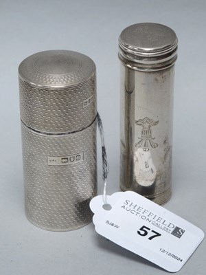 Lot 57 - A Victorian Hallmarked Silver Shaving Stick,...