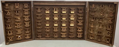 Lot 1166 - A 1950's Cabinet Containing Sixty-Six Handmade...