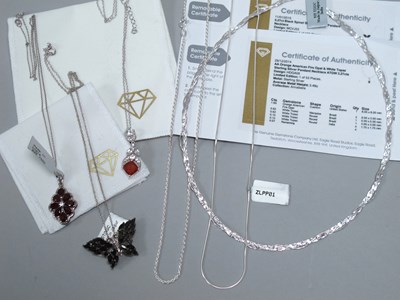 Lot 142 - The Genuine Gemstone Company; Three "925"...