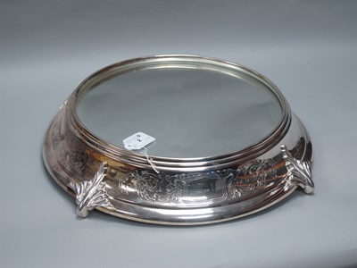 Lot 2 - A Large Plated Wedding Cake Stand, of tapering...
