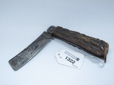 Lot 1322 - Sailors Knife, Thomas Turner and Co, stag...