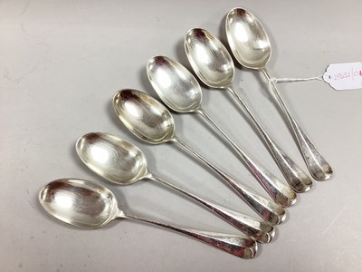 Lot 6 - Six Edwardian Hallmarked Silver Rattail...