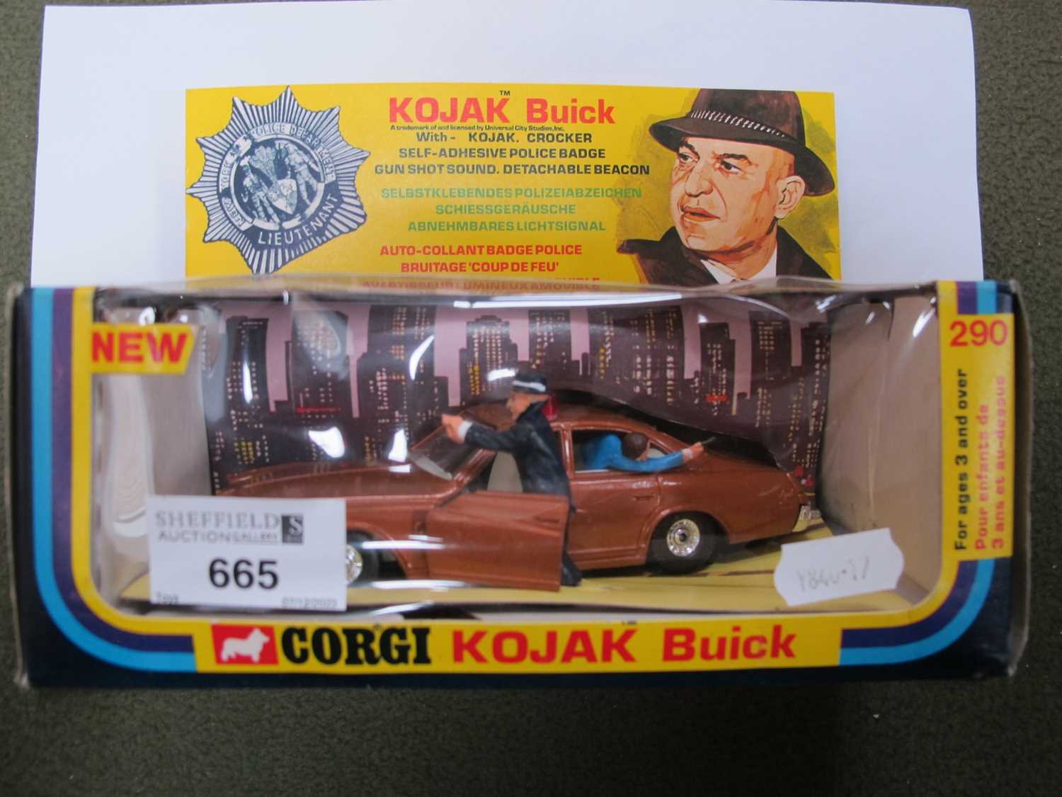 Lot 665 - A boxed Corgi Toys #290 Kojak Buick, bronze