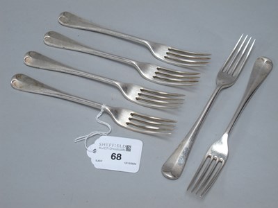 Lot 68 - Six Edwardian Hallmarked Silver Rattail...