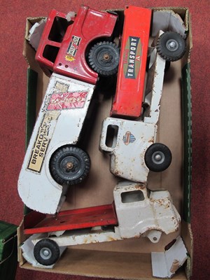 Lot 312 - Three Vintage Pressed Steel Vehicles, by Marx,...