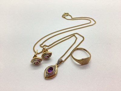 Lot 78 - A Modern Collet Set Pendant, within inset...